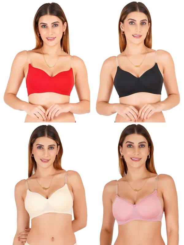 Multicolour_Cotton_Padded_Everyday_Bra_For_Women_Pack_Of_4