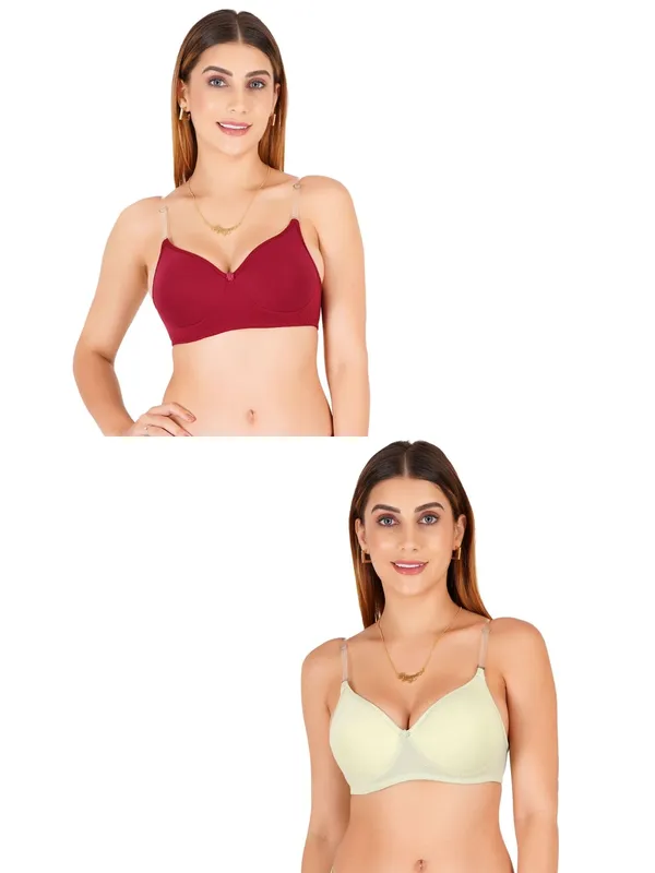 Tulzott_Women_Everyday_Padded_Bra_With_Transparent_With_Bra_Color_Strap_Pack_2