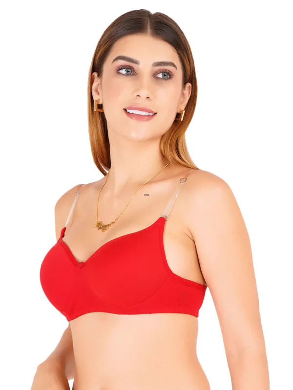 Red_Cotton_Padded_Everyday_Bra_For_Women
