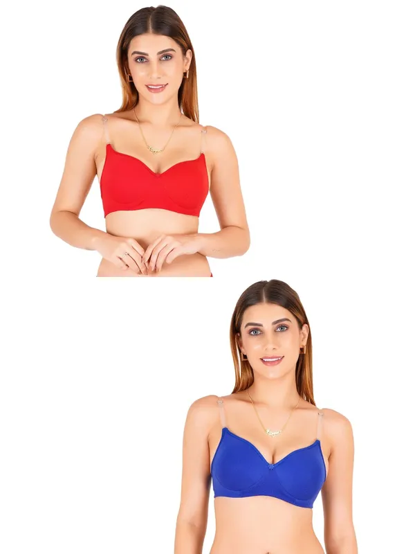 Red_And_Blue_Cotton_Padded_Sweetheart_Bra_For_Women_Pack_Of_2