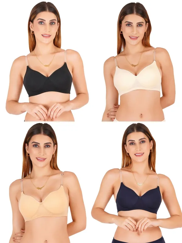 Multicolour_Cotton_Padded_Everyday_Bra_For_Women_Pack_Of_4