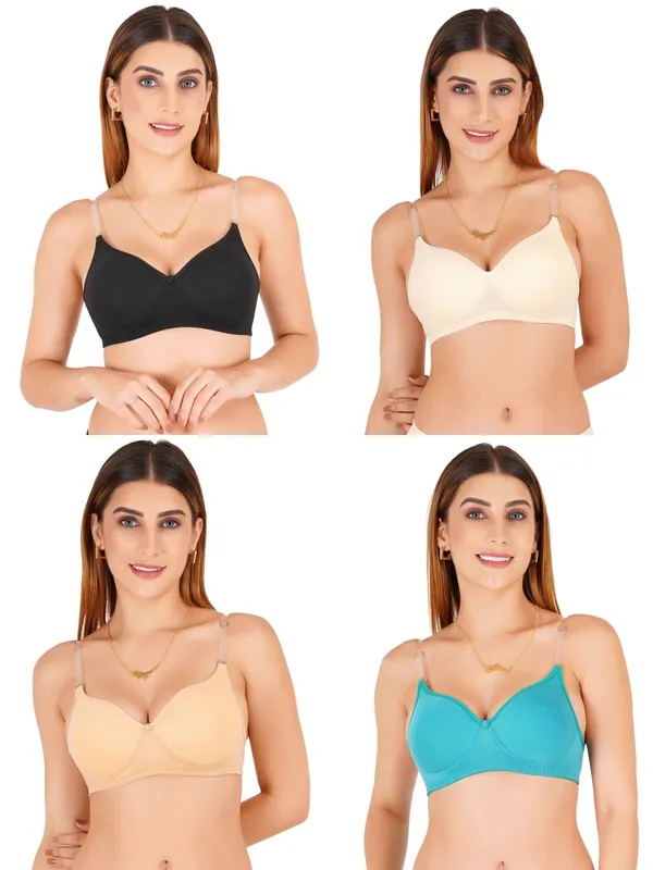 Multicolour_Cotton_Padded_Everyday_Bra_For_Women_Pack_Of_4
