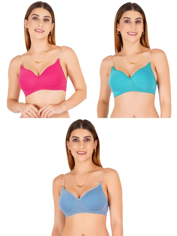 Cotton_Padded_Everyday_V-Neck_Bra_For_Women_Pack_Of_3