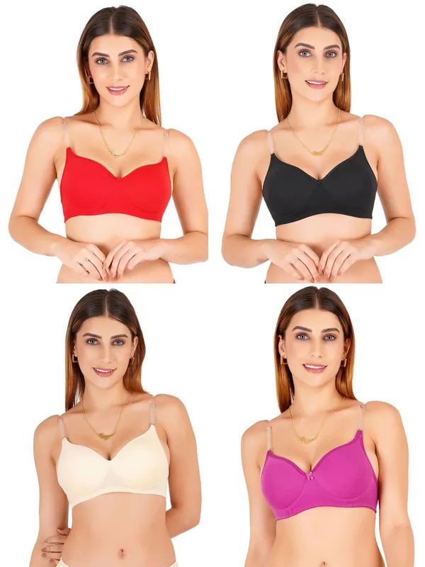 Multicolour_Cotton_Padded_Everyday_Bra_For_Women_Pack_Of_4
