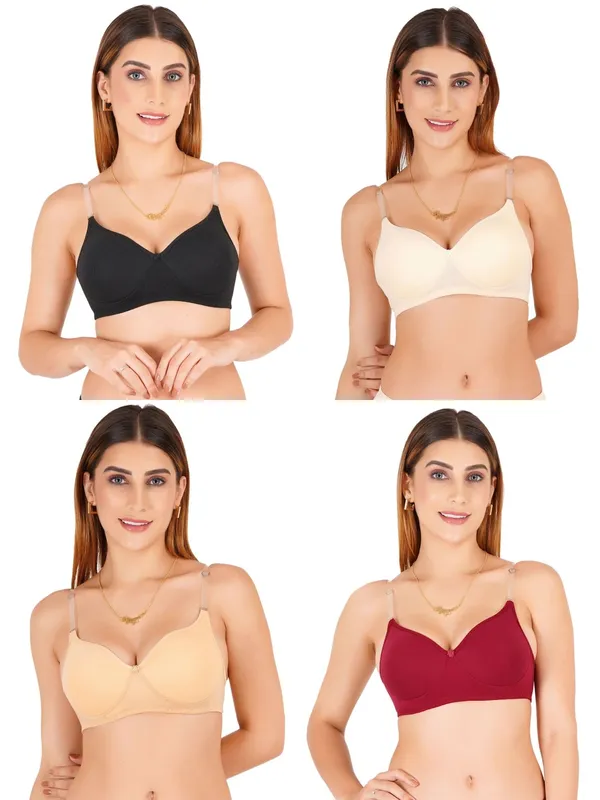 Multicolour_Cotton_Padded_Everyday_Bra_For_Women_Pack_Of_4