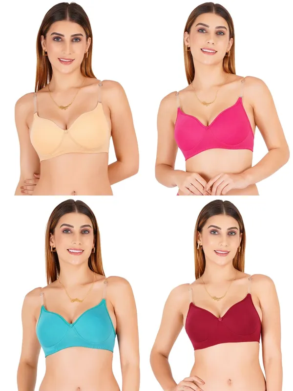 Cotton_Padded_Moulded_Cup_Assorted_Everyday_Bra_For_Women_Pack_Of_4
