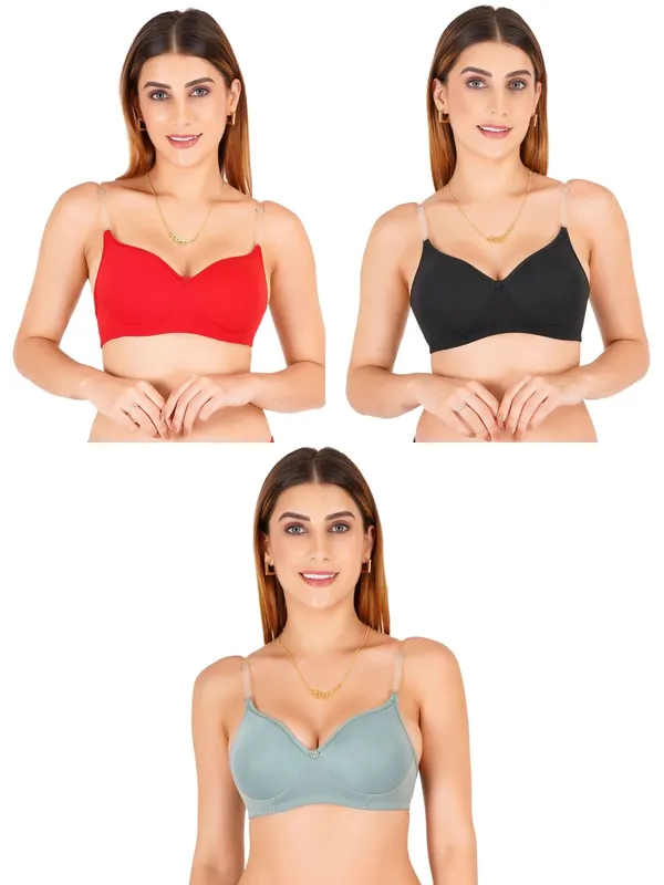 Multicolor_Cotton_Padded_Transparent_Strap_Bra_For_Women_Pack_Of_3