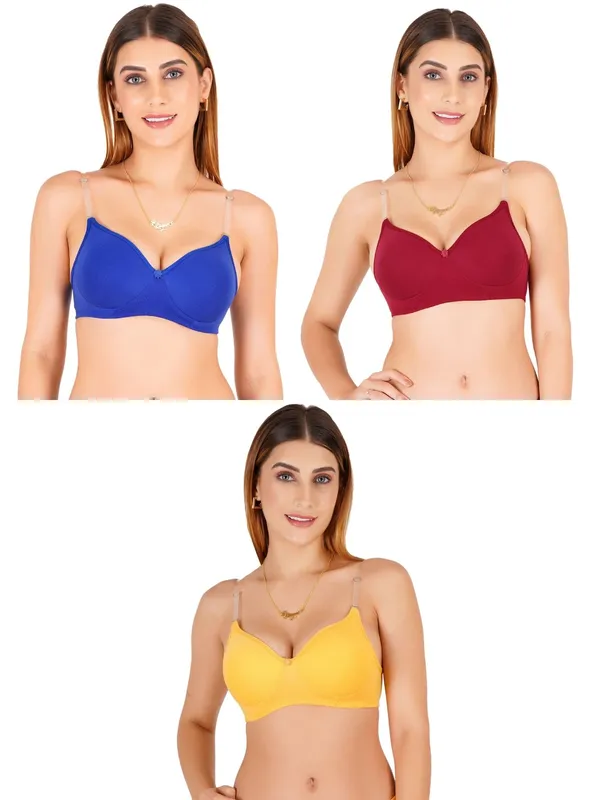 Multicolor_Cotton_Padded_Sweetheart_Neck_Bra_For_Women_Pack_Of_3