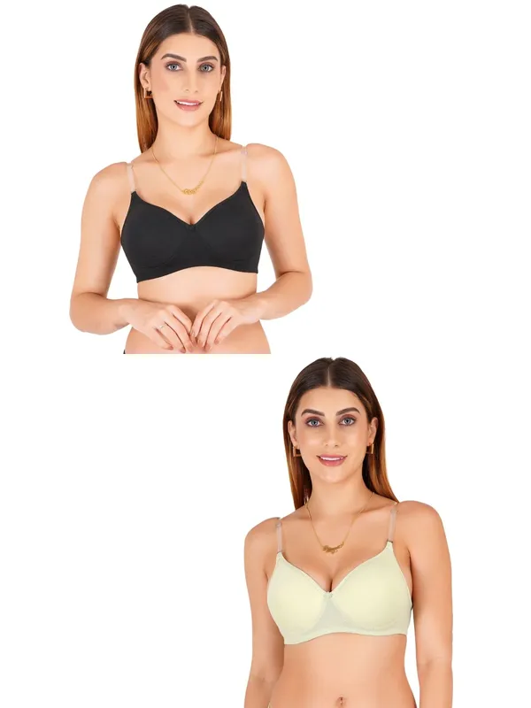 Tulzott_Women_Everyday_Padded_Bra_With_Transparent_With_Bra_Color_Strap_Pack_2