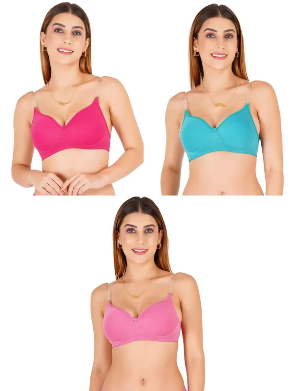 Cotton_Padded_V-Neck_Everyday_Bra_For_Women_Pack_Of_3