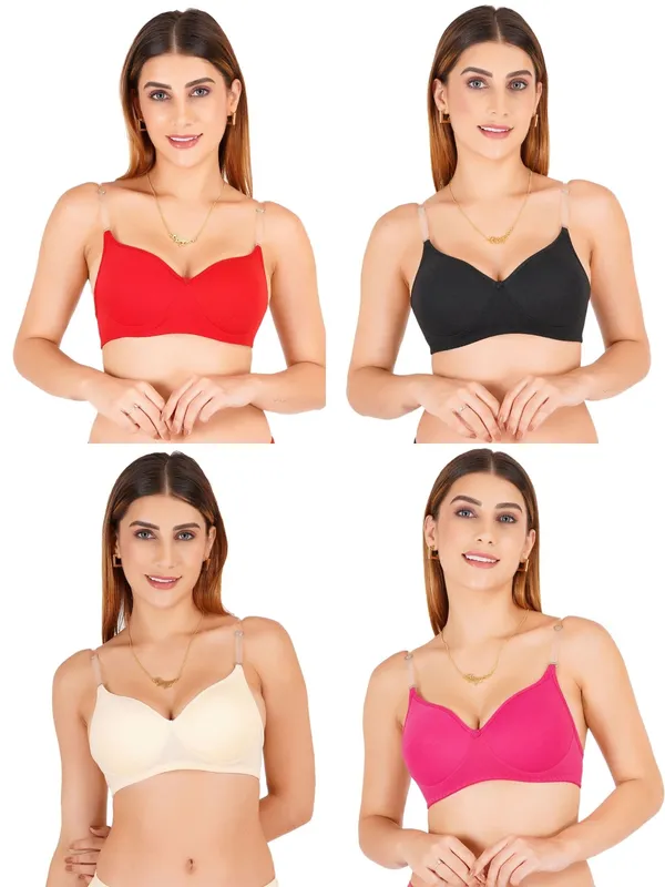 Multicolour_Cotton_Padded_Everyday_Bra_For_Women_Pack_Of_4