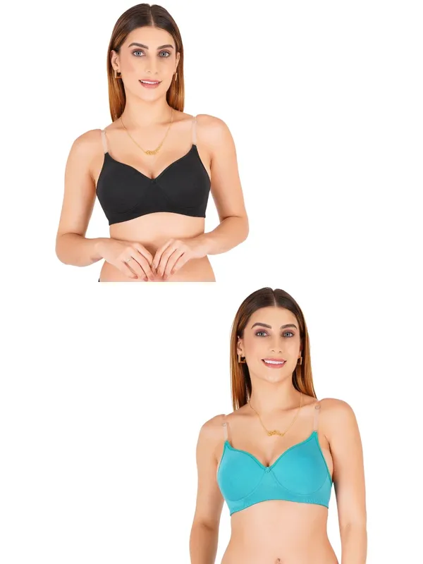 Tulzott_Women_Everyday_Padded_Bra_With_Transparent_With_Bra_Color_Strap_Pack_2