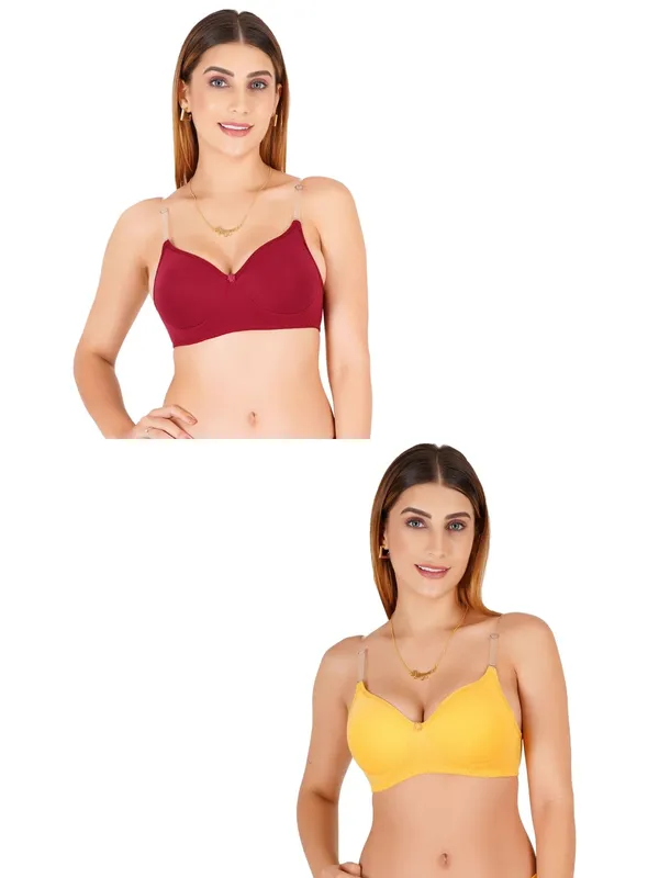 Tulzott_Women_Everyday_Padded_Bra_With_Transparent_With_Bra_Color_Strap_Pack_2