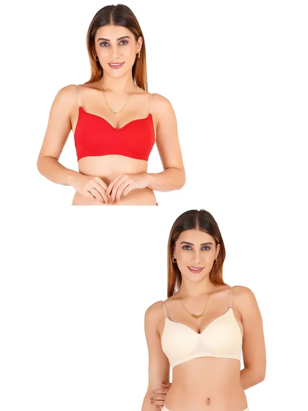 Red_And_Cream_Cotton_Padded_Everyday_Bra_For_Women_Pack_Of_2