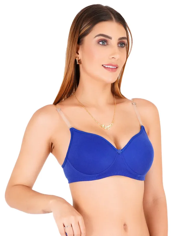 Blue_Cotton_Padded_Everyday_Bra_For_Women