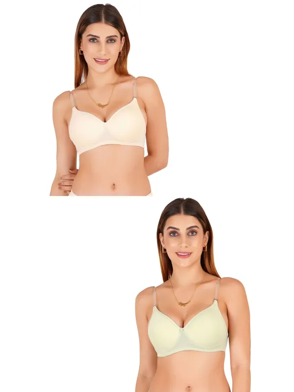 Beige_Tulzott_Cotton_Padded_Everyday_Bra_For_Women_Pack_Of_2