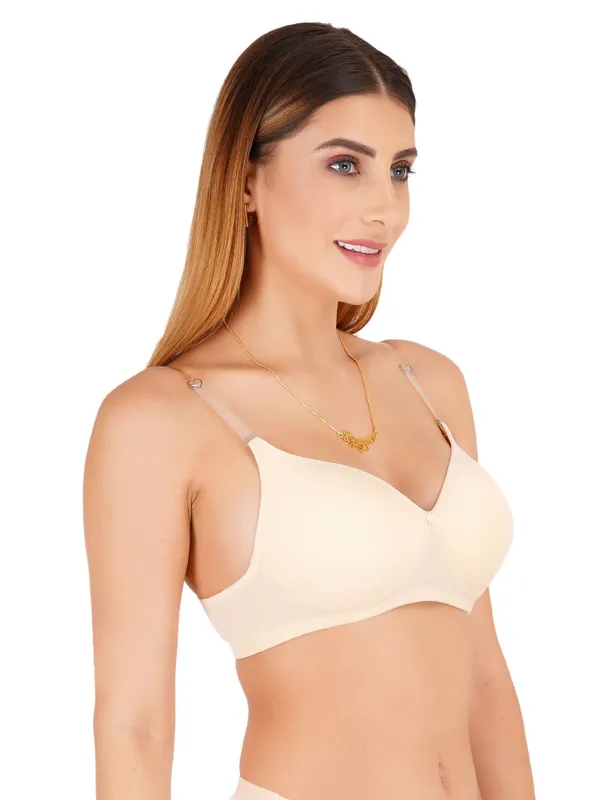 Beige_Cotton_Padded_Everyday_Bra_For_Women