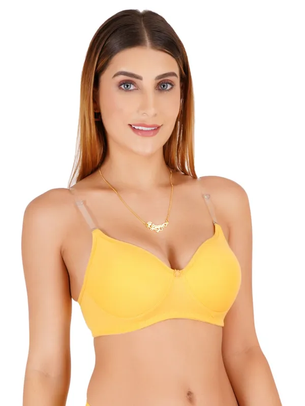 Yellow_Cotton_Padded_Everyday_Bra_For_Women