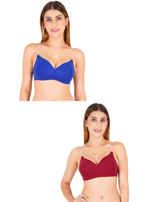 Cotton_Padded_V-Neck_Bow_Detail_Everyday_Bra_For_Women_Pack_Of_2