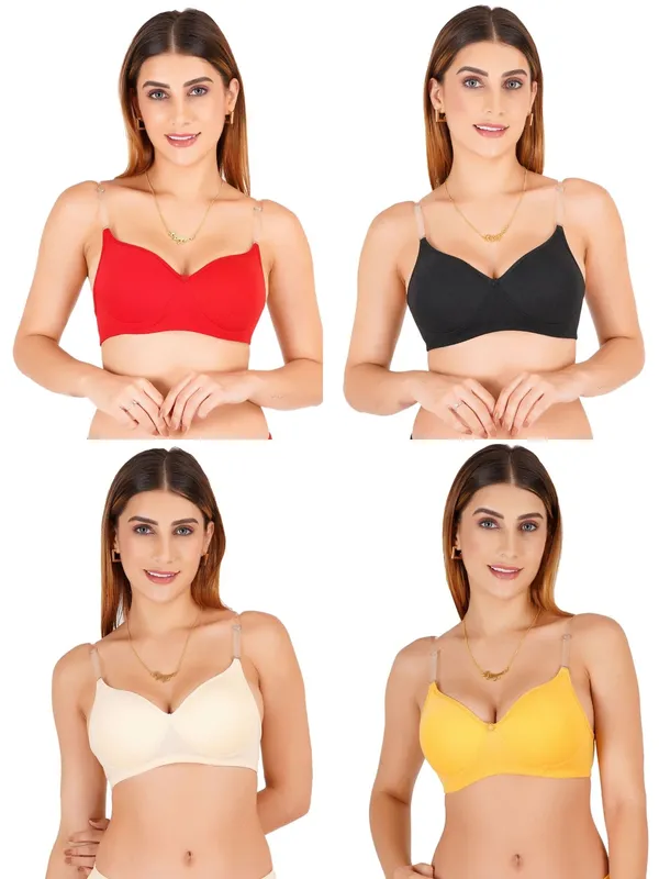 Multicolour_Cotton_Padded_Everyday_Bra_For_Women_Pack_Of_4