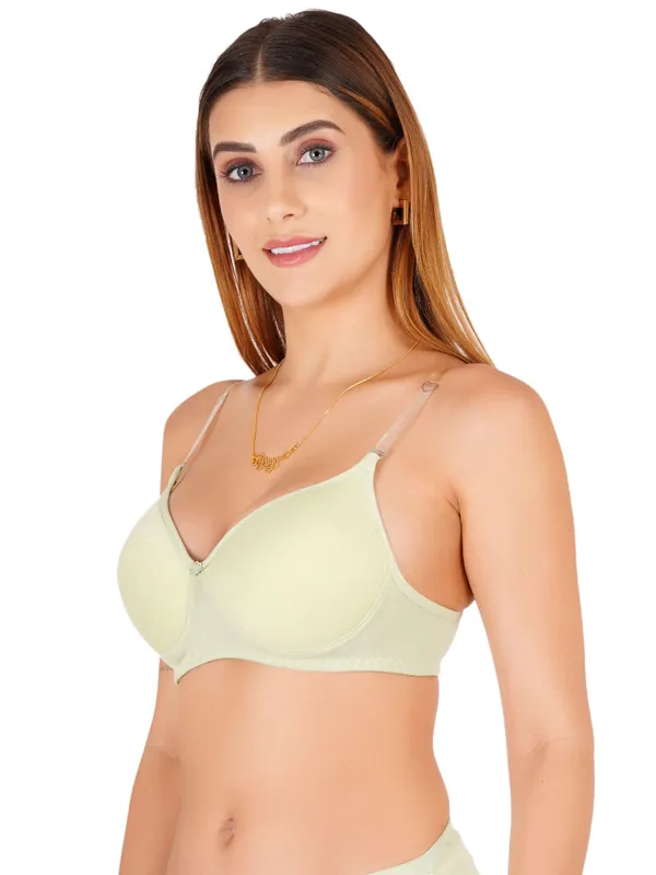 Pale_Green_Cotton_Padded_Everyday_Bra_For_Women