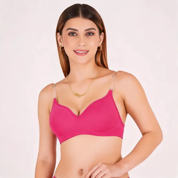 Pink_Cotton_Padded_Full_Coverage_Bra_For_Women