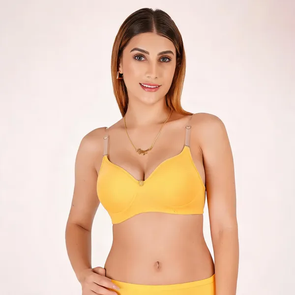 Yellow_Cotton_Padded_Everyday_Bra_For_Women