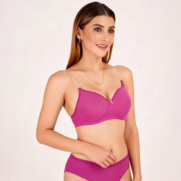 Magenta_Cotton_Padded_Everyday_Bra_For_Women