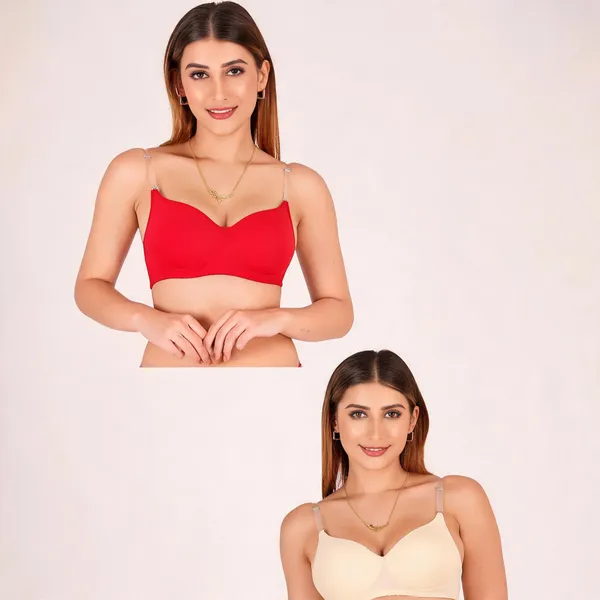 Red_And_Cream_Cotton_Padded_Everyday_Bra_For_Women_Pack_Of_2