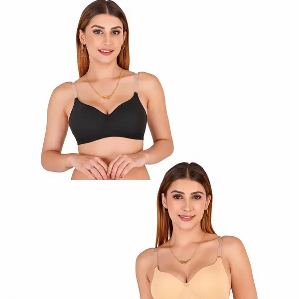 Tulzott_Women_Everyday_Padded_Bra_With_Transparent_With_Bra_Color_Strap_Pack_2