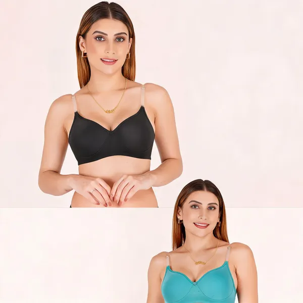 Tulzott_Women_Everyday_Padded_Bra_With_Transparent_With_Bra_Color_Strap_Pack_2
