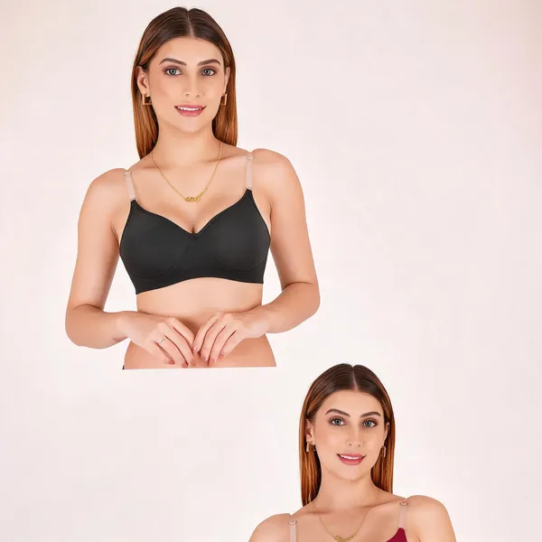 Tulzott_Women_Everyday_Padded_Bra_With_Transparent_With_Bra_Color_Strap_Pack_2