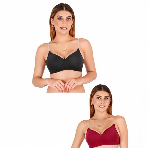 Tulzott_Women_Everyday_Padded_Bra_With_Transparent_With_Bra_Color_Strap_Pack_2
