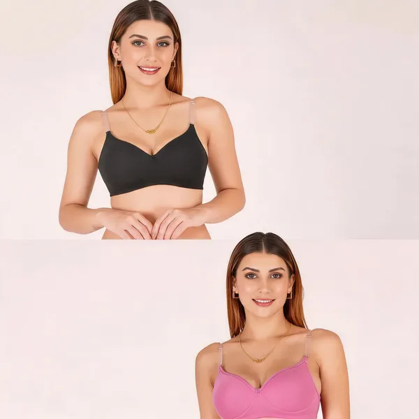Tulzott_Women_Everyday_Padded_Bra_With_Transparent_With_Bra_Color_Strap_Pack_2