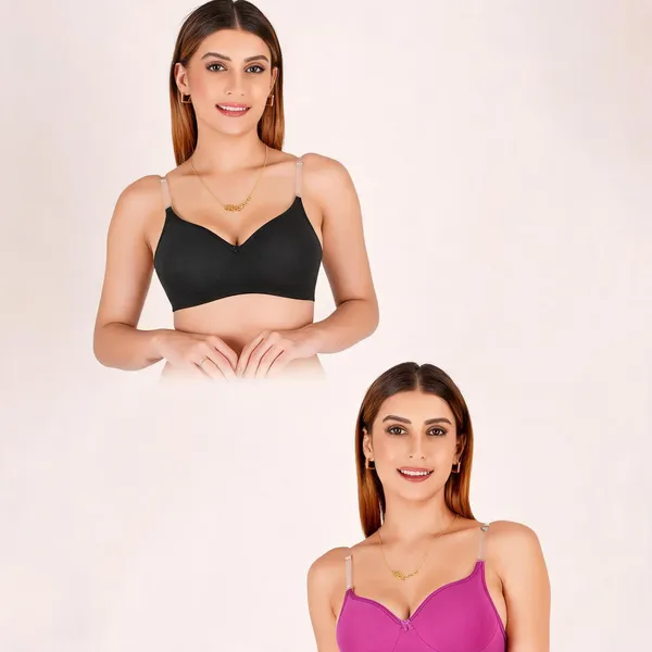 Tulzott_Women_Everyday_Padded_Bra_With_Transparent_With_Bra_Color_Strap_Pack_2
