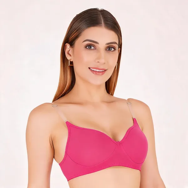 Pink_Cotton_Padded_Transparent_Strap_Everyday_Bra_For_Women_Pack_Of_2