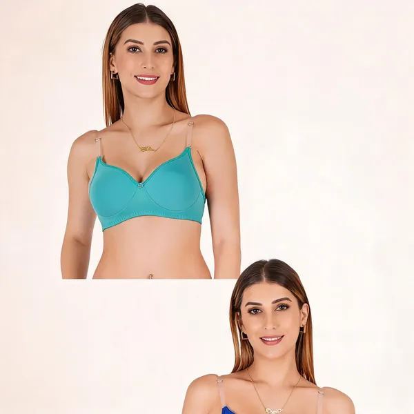 Cotton_Padded_V-Neck_Transparent_Strap_Everyday_Bra_For_Women_Pack_Of_2