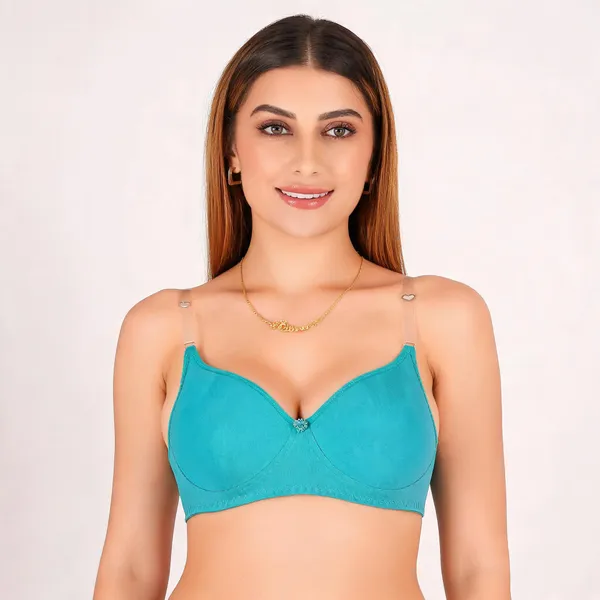 Aqua_Blue_Cotton_Padded_Adjustable_Strap_Everyday_Bra_For_Women_Pack_Of_2