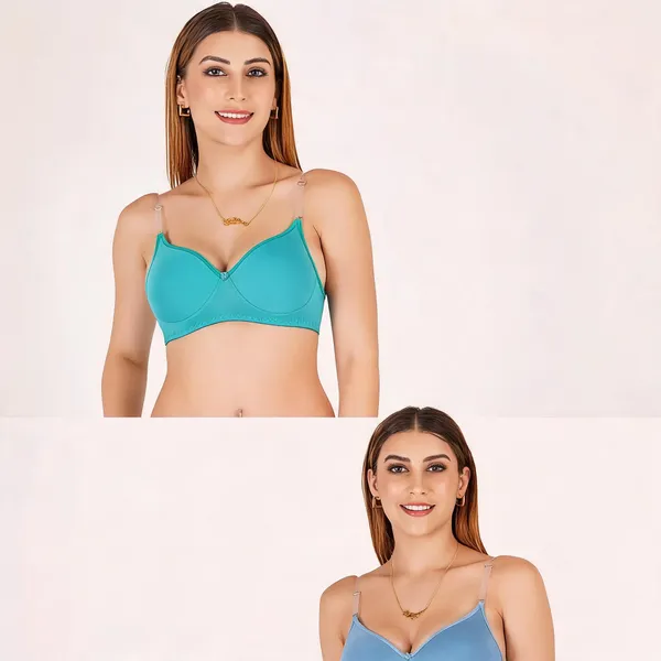 Aqua_Blue_Cotton_Padded_Adjustable_Strap_Everyday_Bra_For_Women_Pack_Of_2