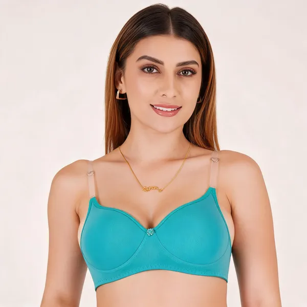Turquoise_Cotton_Padded_Slim_Strap_Everyday_Bra_For_Women_Pack_Of_2