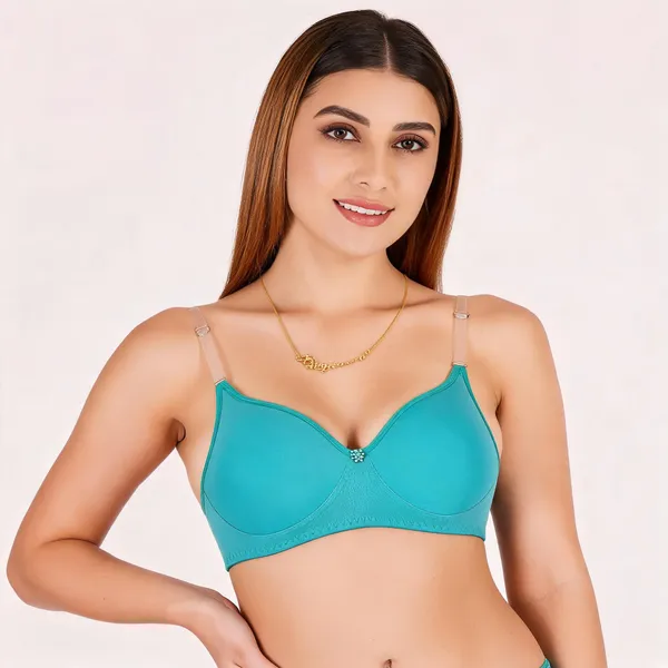 Turquoise_Cotton_Padded_Slim_Strap_Everyday_Bra_For_Women_Pack_Of_2