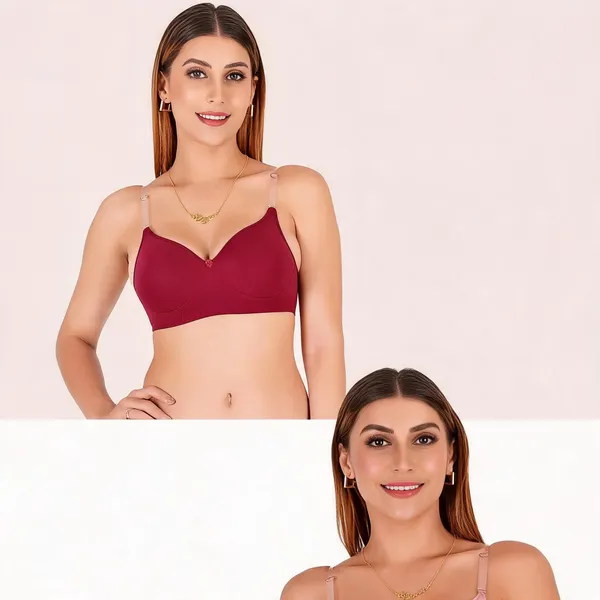 Tulzott_Women_Everyday_Padded_Bra_With_Transparent_With_Bra_Color_Strap_Pack_2