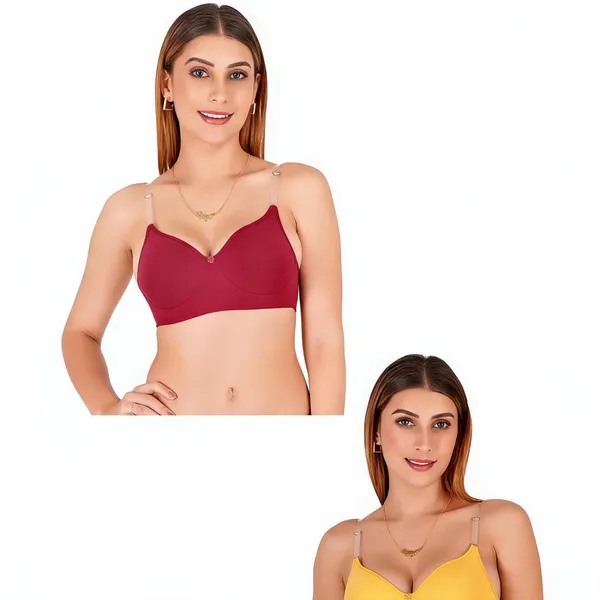 Tulzott_Women_Everyday_Padded_Bra_With_Transparent_With_Bra_Color_Strap_Pack_2