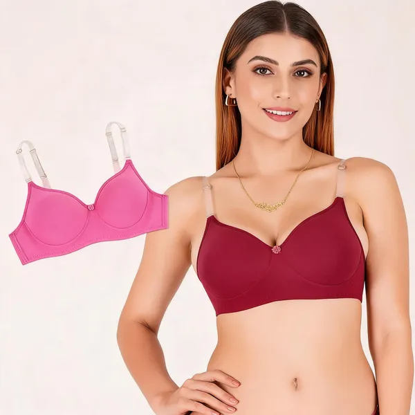 Tulzott_Women_Everyday_Padded_Bra_With_Transparent_With_Bra_Color_Strap_Pack_2