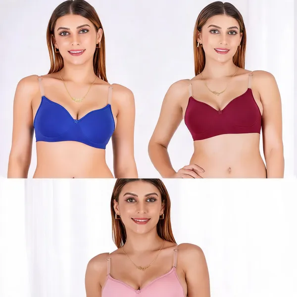Cotton_Padded_Moulded_Cup_Transparent_Strap_Bra_For_Women_Pack_Of_3