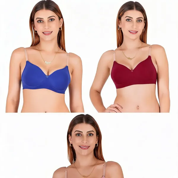 Cotton_Padded_Moulded_Cup_Transparent_Strap_Bra_For_Women_Pack_Of_3