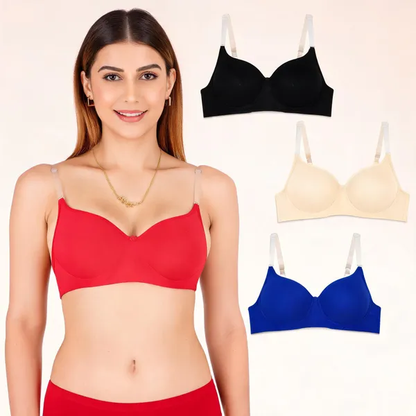 Multicolour_Cotton_Padded_Sweetheart_Bra_For_Women_Pack_Of_4