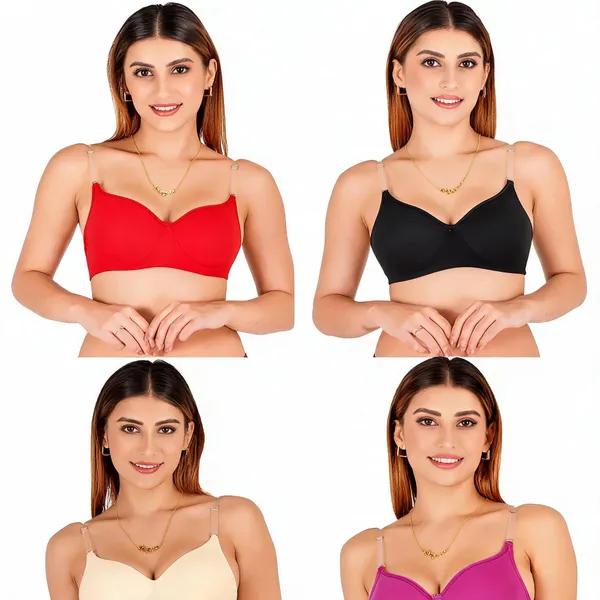 Multicolour_Cotton_Padded_Everyday_Bra_For_Women_Pack_Of_4