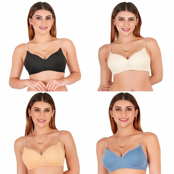 Multicolor_Cotton_Padded_Transparent_Strap_Bra_For_Women_Pack_Of_4