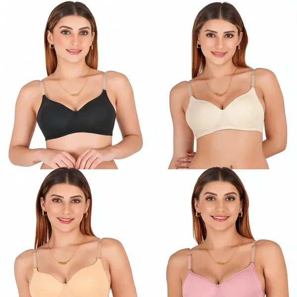 Multicolour_Cotton_Padded_Wireless_Bra_For_Women_Pack_Of_4